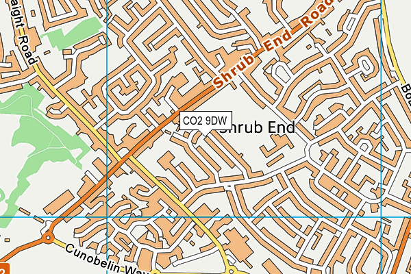 CO2 9DW map - OS VectorMap District (Ordnance Survey)