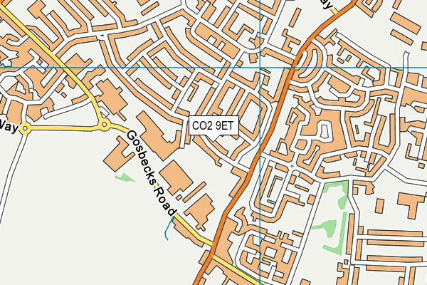 CO2 9ET map - OS VectorMap District (Ordnance Survey)