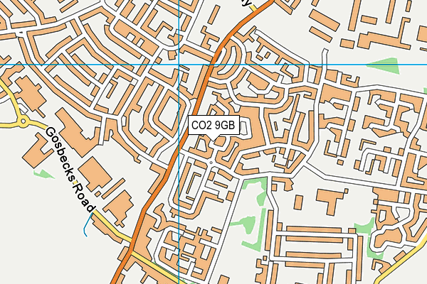 CO2 9GB map - OS VectorMap District (Ordnance Survey)