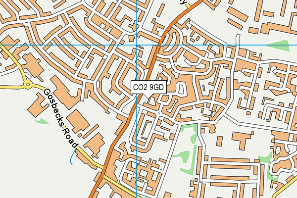 CO2 9GD map - OS VectorMap District (Ordnance Survey)