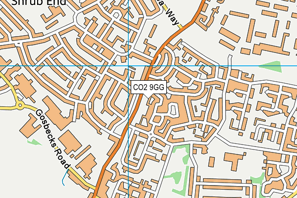 CO2 9GG map - OS VectorMap District (Ordnance Survey)