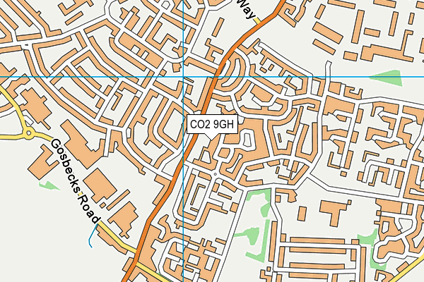 CO2 9GH map - OS VectorMap District (Ordnance Survey)