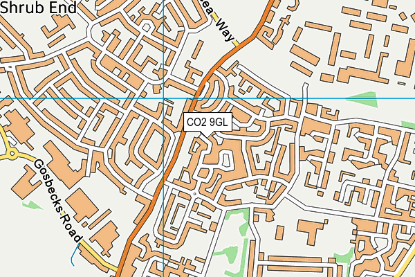 CO2 9GL map - OS VectorMap District (Ordnance Survey)