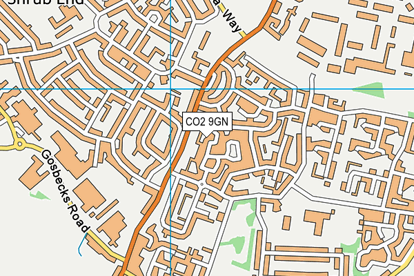 CO2 9GN map - OS VectorMap District (Ordnance Survey)