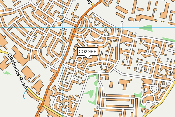 CO2 9HF map - OS VectorMap District (Ordnance Survey)