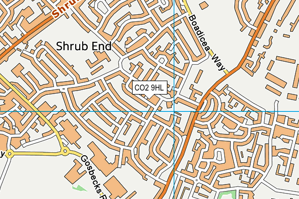 CO2 9HL map - OS VectorMap District (Ordnance Survey)