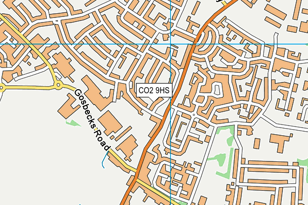 CO2 9HS map - OS VectorMap District (Ordnance Survey)