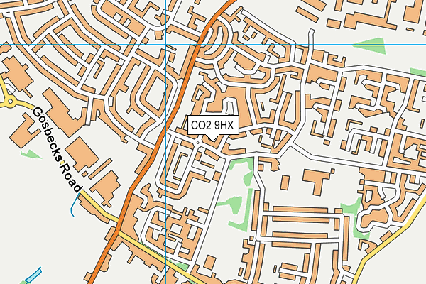 CO2 9HX map - OS VectorMap District (Ordnance Survey)