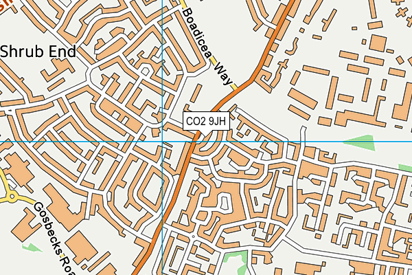 CO2 9JH map - OS VectorMap District (Ordnance Survey)