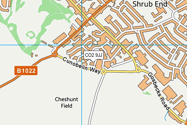 CO2 9JJ map - OS VectorMap District (Ordnance Survey)