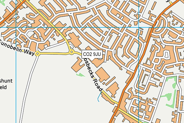 CO2 9JU map - OS VectorMap District (Ordnance Survey)