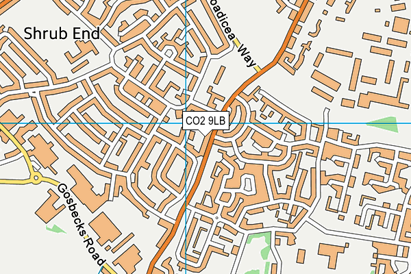 CO2 9LB map - OS VectorMap District (Ordnance Survey)