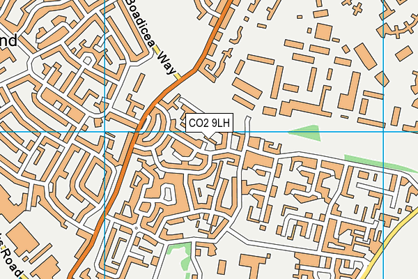 CO2 9LH map - OS VectorMap District (Ordnance Survey)