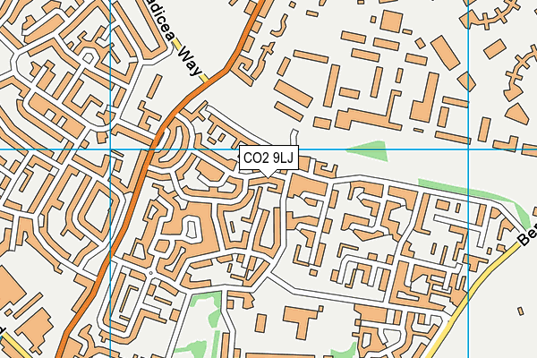 CO2 9LJ map - OS VectorMap District (Ordnance Survey)