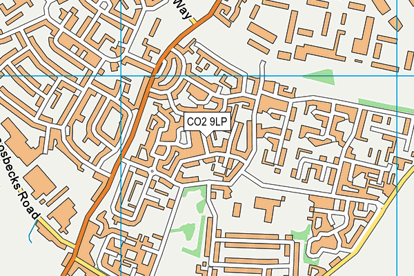 CO2 9LP map - OS VectorMap District (Ordnance Survey)