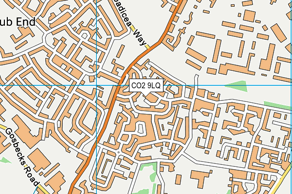 CO2 9LQ map - OS VectorMap District (Ordnance Survey)