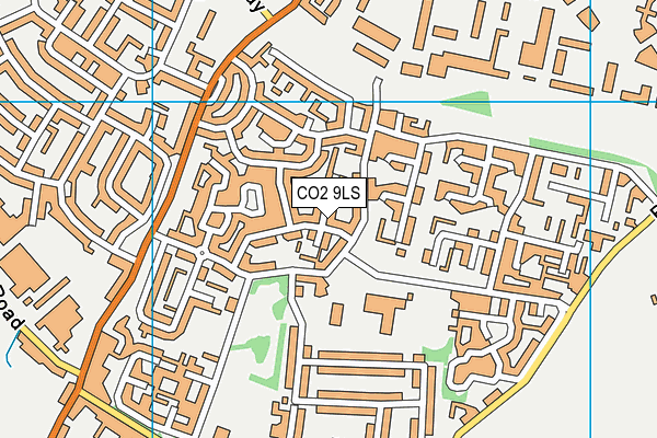 CO2 9LS map - OS VectorMap District (Ordnance Survey)