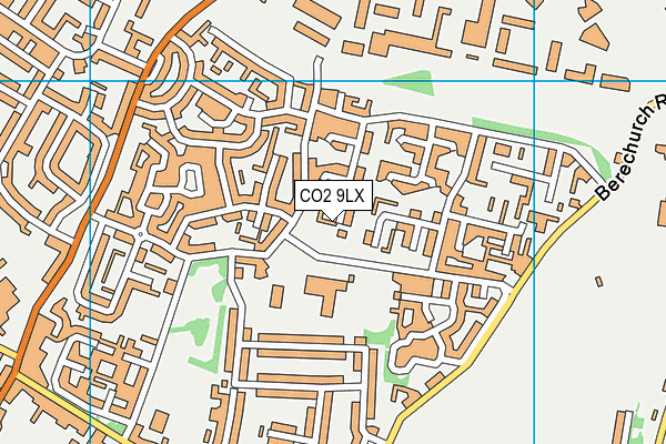 CO2 9LX map - OS VectorMap District (Ordnance Survey)