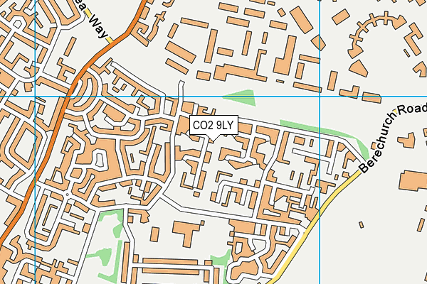 CO2 9LY map - OS VectorMap District (Ordnance Survey)