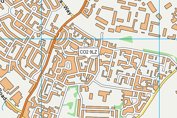 CO2 9LZ map - OS VectorMap District (Ordnance Survey)