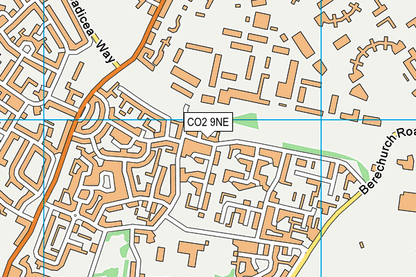 CO2 9NE map - OS VectorMap District (Ordnance Survey)