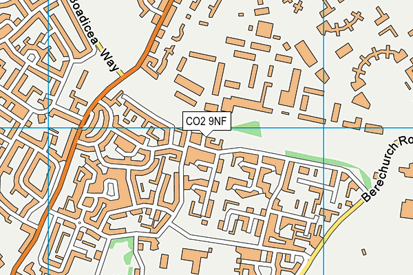 CO2 9NF map - OS VectorMap District (Ordnance Survey)