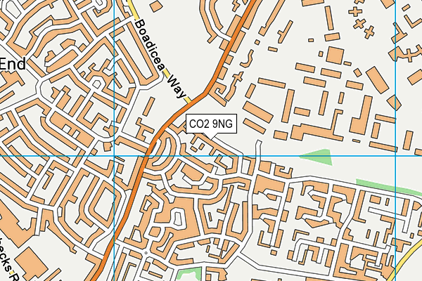 CO2 9NG map - OS VectorMap District (Ordnance Survey)