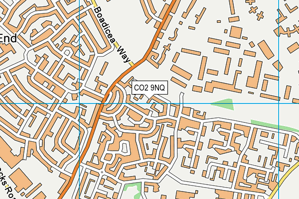 CO2 9NQ map - OS VectorMap District (Ordnance Survey)