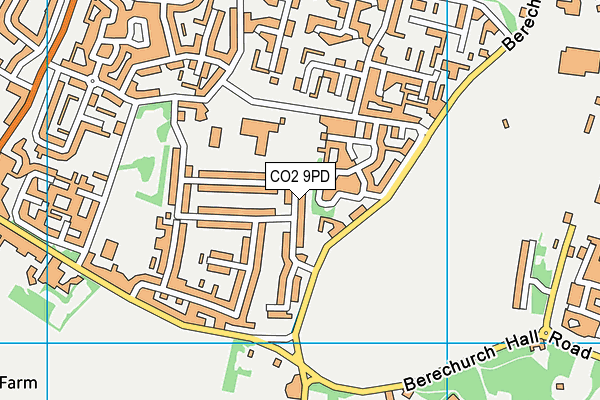 CO2 9PD map - OS VectorMap District (Ordnance Survey)