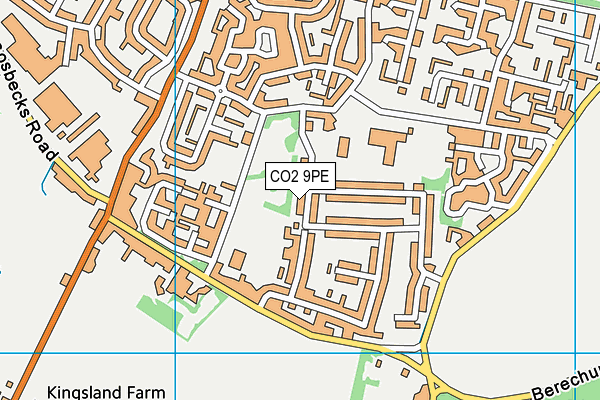 CO2 9PE map - OS VectorMap District (Ordnance Survey)