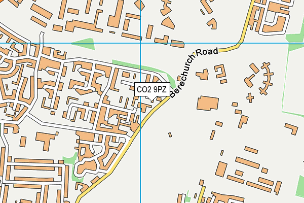 CO2 9PZ map - OS VectorMap District (Ordnance Survey)