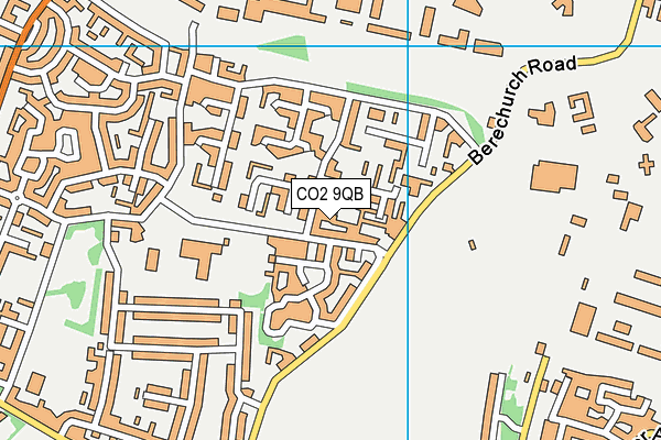 CO2 9QB map - OS VectorMap District (Ordnance Survey)