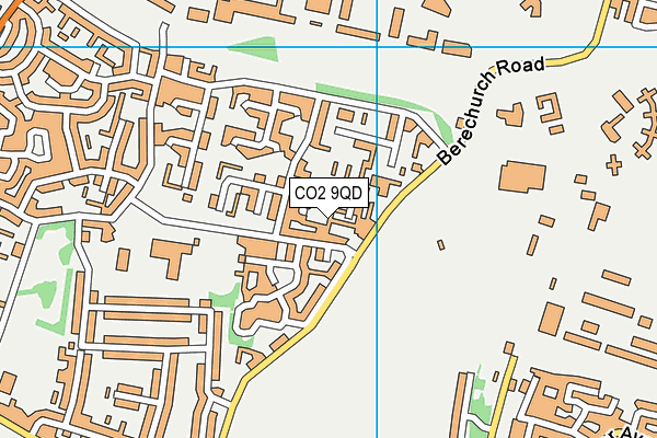 CO2 9QD map - OS VectorMap District (Ordnance Survey)