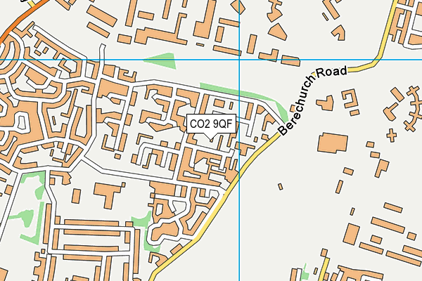 CO2 9QF map - OS VectorMap District (Ordnance Survey)