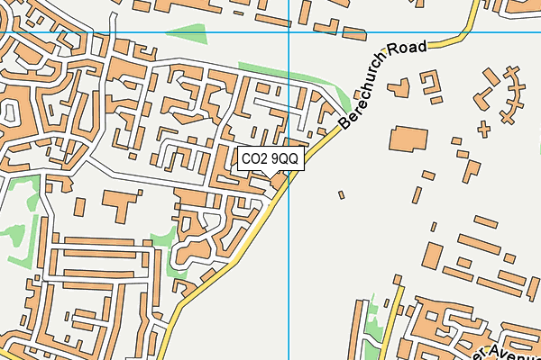 CO2 9QQ map - OS VectorMap District (Ordnance Survey)