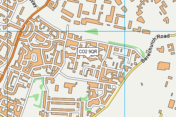 CO2 9QR map - OS VectorMap District (Ordnance Survey)