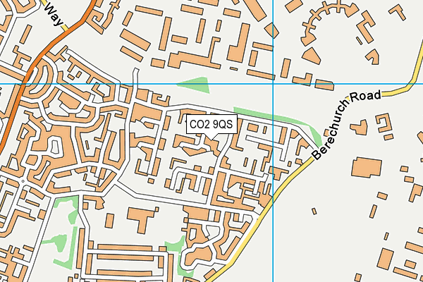 CO2 9QS map - OS VectorMap District (Ordnance Survey)