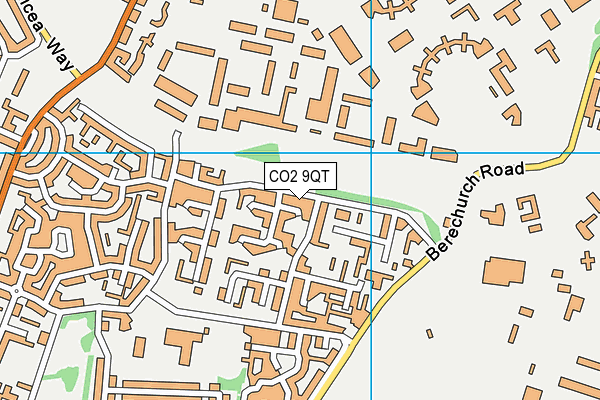 CO2 9QT map - OS VectorMap District (Ordnance Survey)