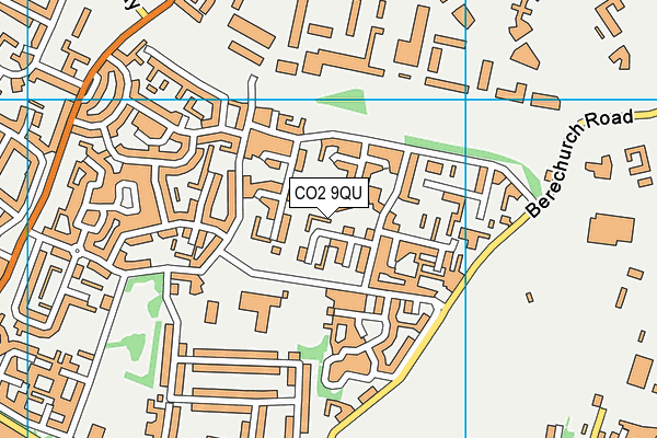 CO2 9QU map - OS VectorMap District (Ordnance Survey)