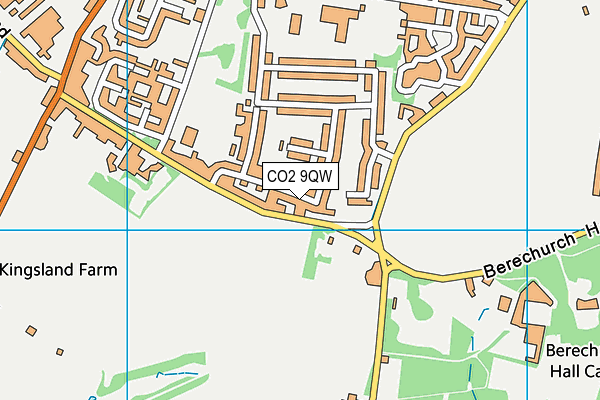 CO2 9QW map - OS VectorMap District (Ordnance Survey)