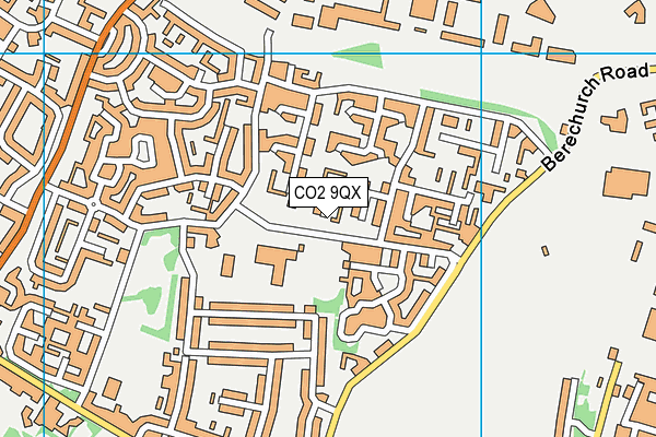 CO2 9QX map - OS VectorMap District (Ordnance Survey)