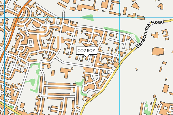 CO2 9QY map - OS VectorMap District (Ordnance Survey)