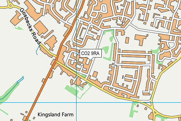 St Michael's Primary School and Nursery, Colchester map (CO2 9RA) - OS VectorMap District (Ordnance Survey)
