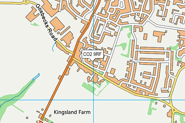 CO2 9RF map - OS VectorMap District (Ordnance Survey)