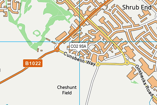 CO2 9SA map - OS VectorMap District (Ordnance Survey)