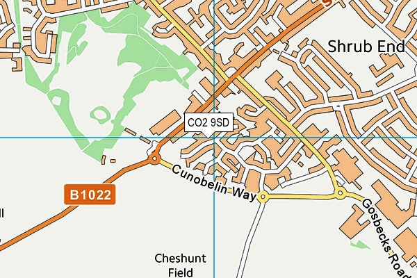 CO2 9SD map - OS VectorMap District (Ordnance Survey)