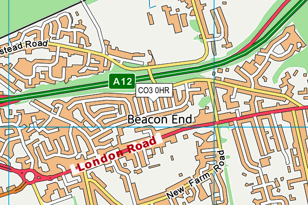 CO3 0HR map - OS VectorMap District (Ordnance Survey)