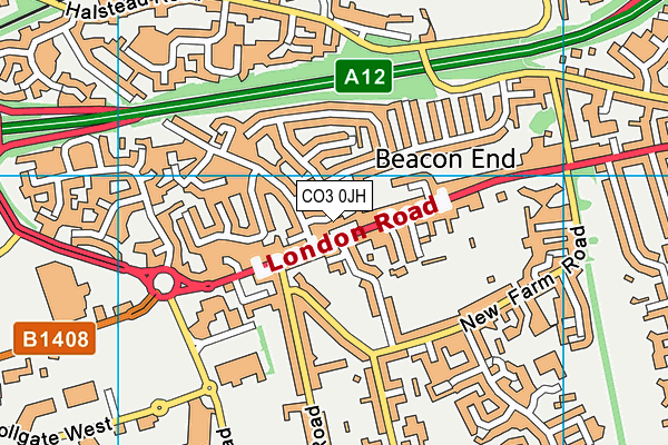 CO3 0JH map - OS VectorMap District (Ordnance Survey)