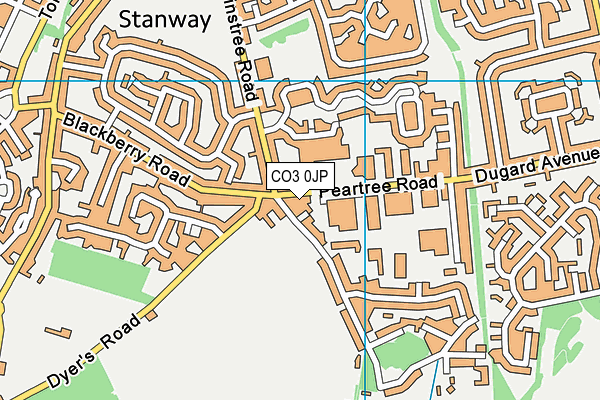 CO3 0JP map - OS VectorMap District (Ordnance Survey)