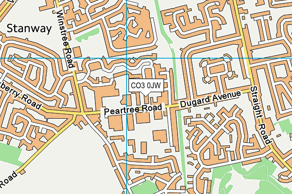 CO3 0JW map - OS VectorMap District (Ordnance Survey)